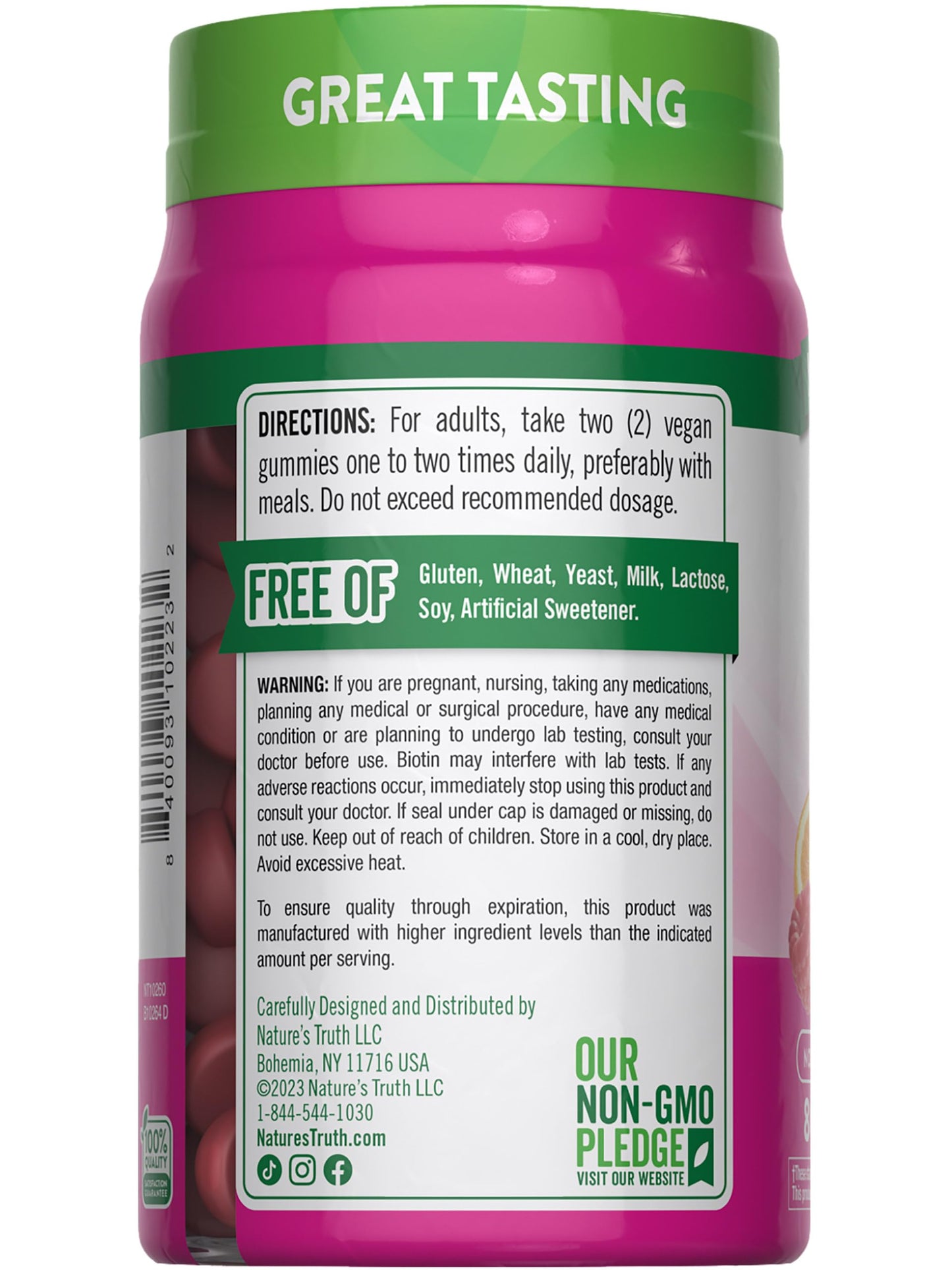 Nature's Truth Hair Skin and Nails Gummies | 80 Count | 2500mcg of Biotin | Vegan, Non-GMO, Gluten Free Supplement | Vitamin for Women & Men Nature's TruthBuy Supplements Australia