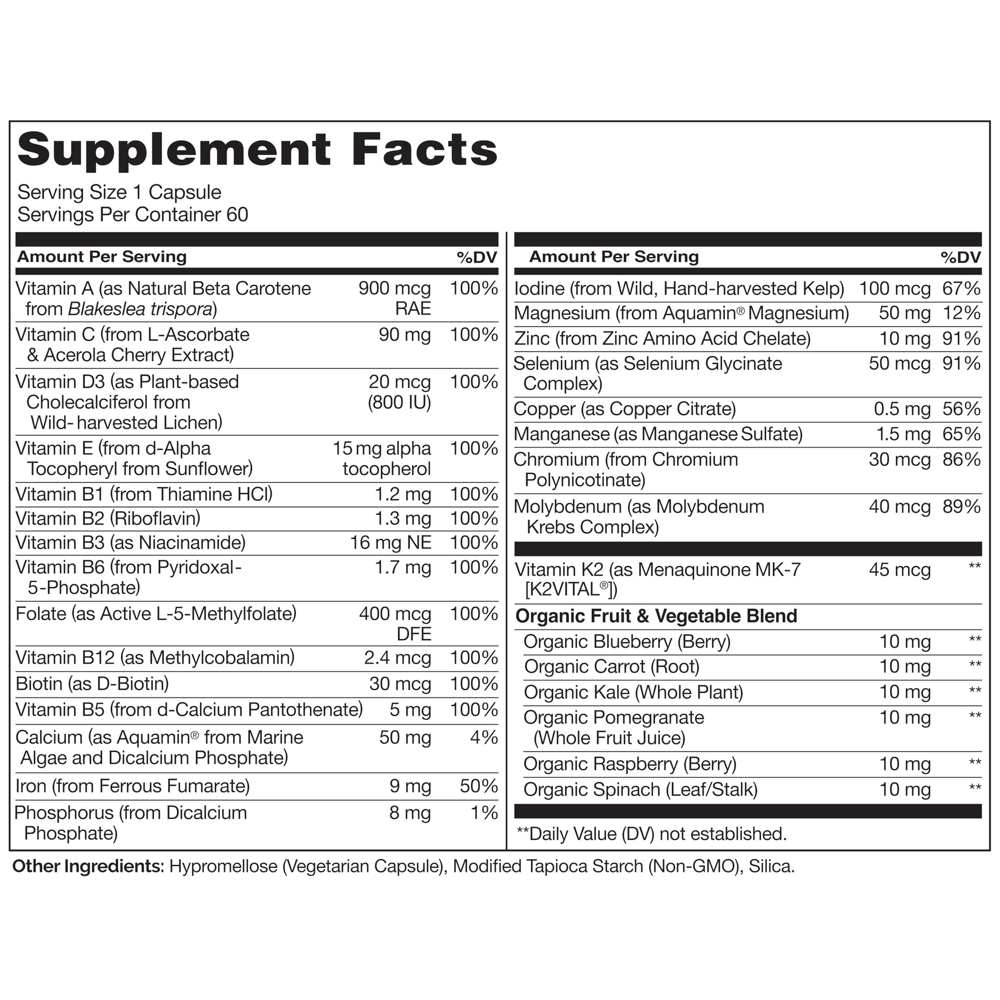 NATURELO One Daily Multivitamin for Women w/Vitamin B12, 60 Ct, Energy Support, Whole Food Daily Women Multivitamin Supplement, Nourish Hair/Skin/Nail, Non-GMO, No Soy, Gluten Free, 2 Month Supply NATURELO buy supplements Au