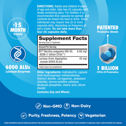 Digestive Advantage Lactose Defense Capsules (96 Count In A Box), Helps Breaks Down Lactose and Defend Against Digestive Upset