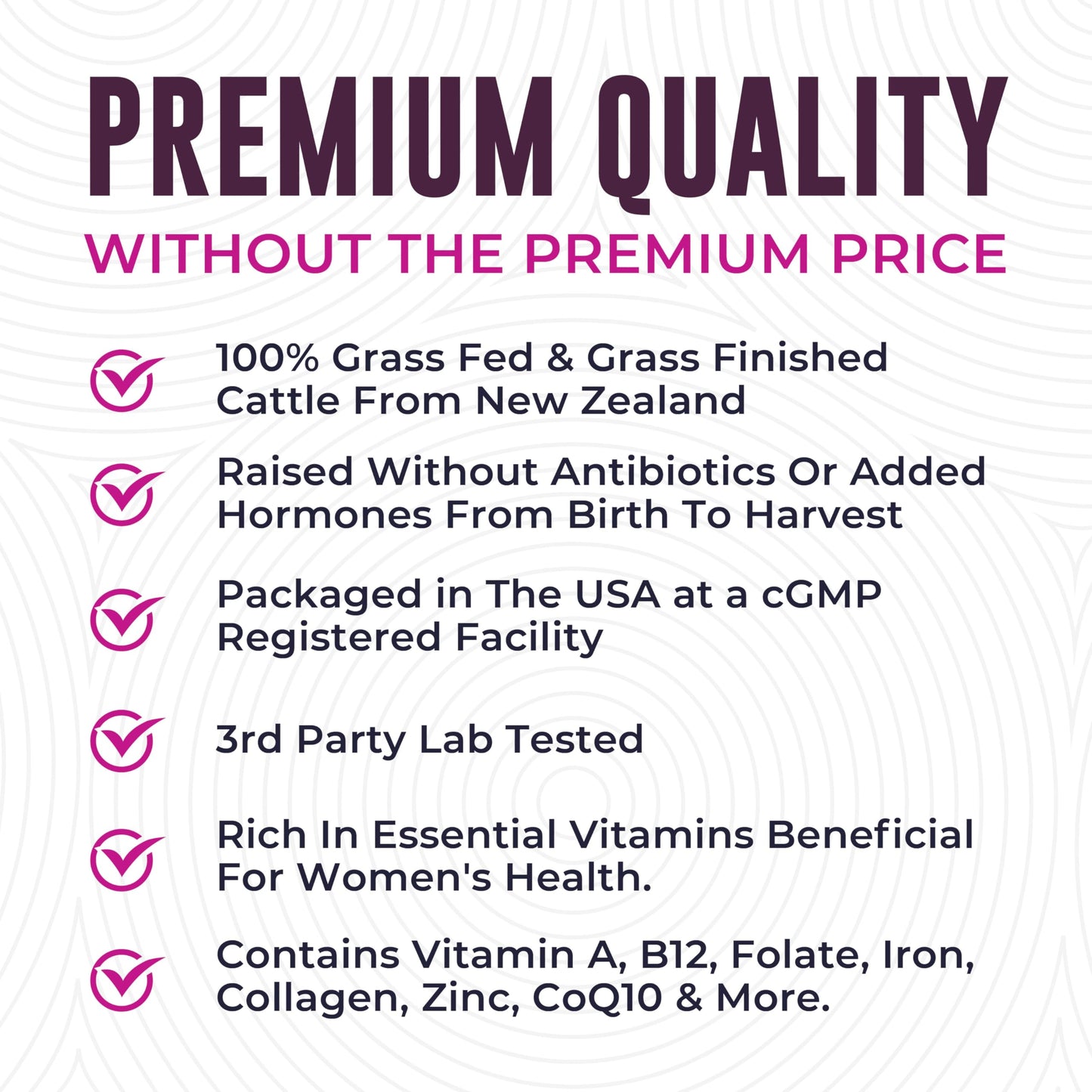 Beef Organ Supplement for Women - Beef Liver, Kidney, Heart and Uterus Tissue, Supports Women's Overall Energy and Health - Pasture Raised in New Zealand