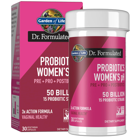 Garden of Life Dr Formulated Once Daily 3-in-1 Complete Prebiotics, Postbiotics & Probiotics for Women, PRE + PRO + POSTBIOTIC Supplement for Women’s Digestive