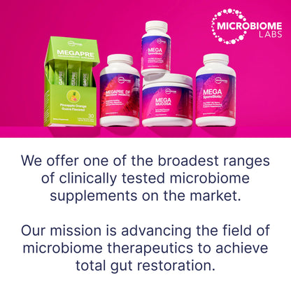 Microbiome Labs MegaSporeBiotic Probiotics for Women & Men - Spore-Based Probiotic for Gut Health & Digestive Support - Shelf-Stable, Travel-Friendly,