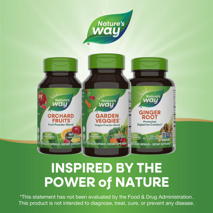 Nature's Way Garden Veggies, Veggie Powder Blend, 900 mg per 2-Capsule Serving, 60 Vegan Capsules (Packaging May Vary) Nature's WayBuy Supplements Australia