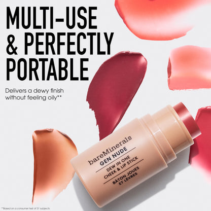 bareMinerals Gen Nude Dew in One Cheek & Lip Stick - Call My Blush
