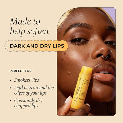 Glo Melanin All Natural Lemon and Turmeric Lip Balm - Natural Lip Balm Illuminate Your Smile