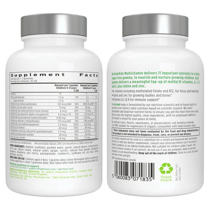 Igennus Methylated Kids Multivitamin Gummies, Clean Label & Third Party Tested, No Artificial Sweeteners or Flavors, Sugar Free, Age 4+, 90 Natural Berry Flavor