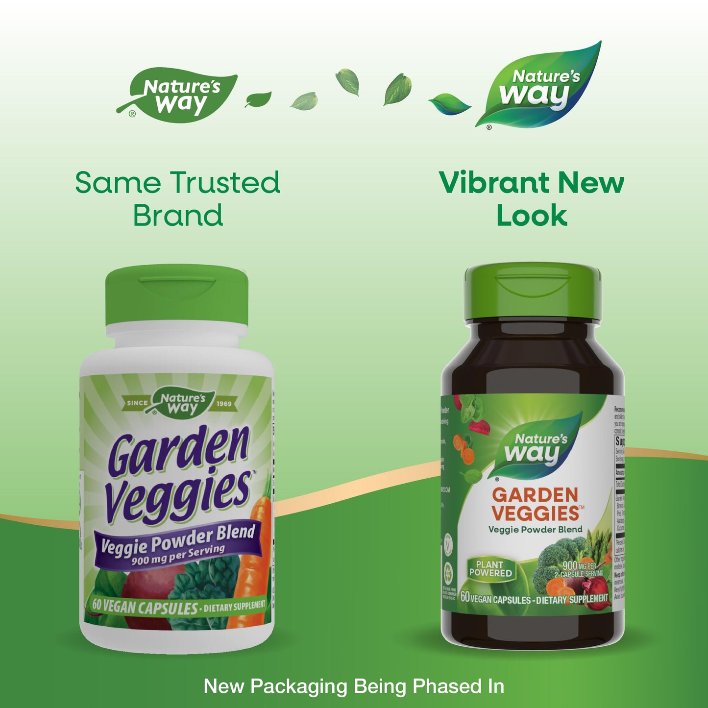 Nature's Way Garden Veggies, Veggie Powder Blend, 900 mg per 2-Capsule Serving, 60 Vegan Capsules (Packaging May Vary) Nature's WayBuy Supplements Australia