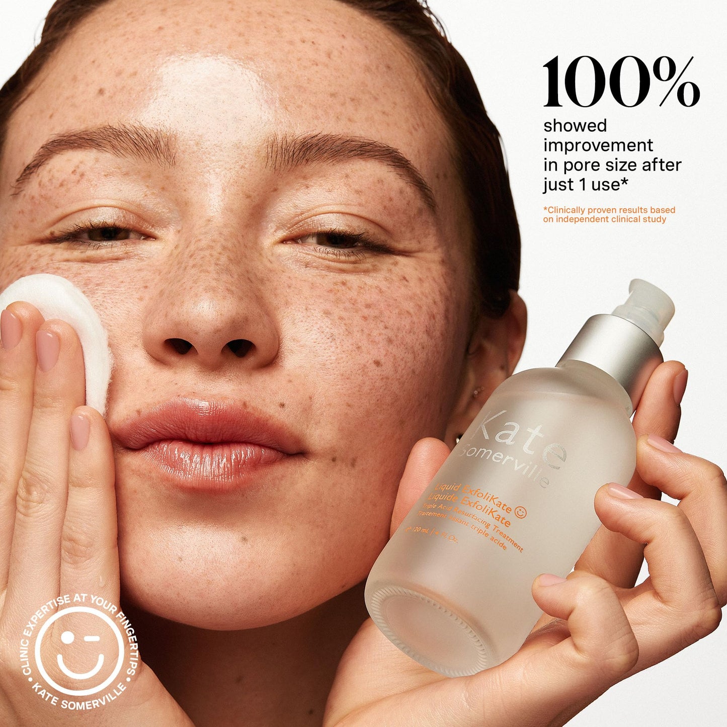 Kate Somerville Liquid ExfoliKate – Triple Acid Resurfacing Treatment, Clinically Formulated AHA Overnight Facial Exfoliator,