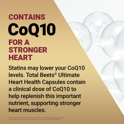 Force Factor Total Beets Ultimate Heart Health, Beet Root Capsules for Blood Pressure Support, CoQ10, Organic Beet Root Powder, Hawthorn Berry