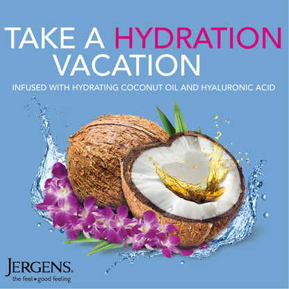 Jergens Wet Skin Body Lotion with Coconut Oil, In Shower Lotion for Dry Skin, Fast-Absorbing, Non-Sticky, Dermatologist Tested, 10 Ounce
