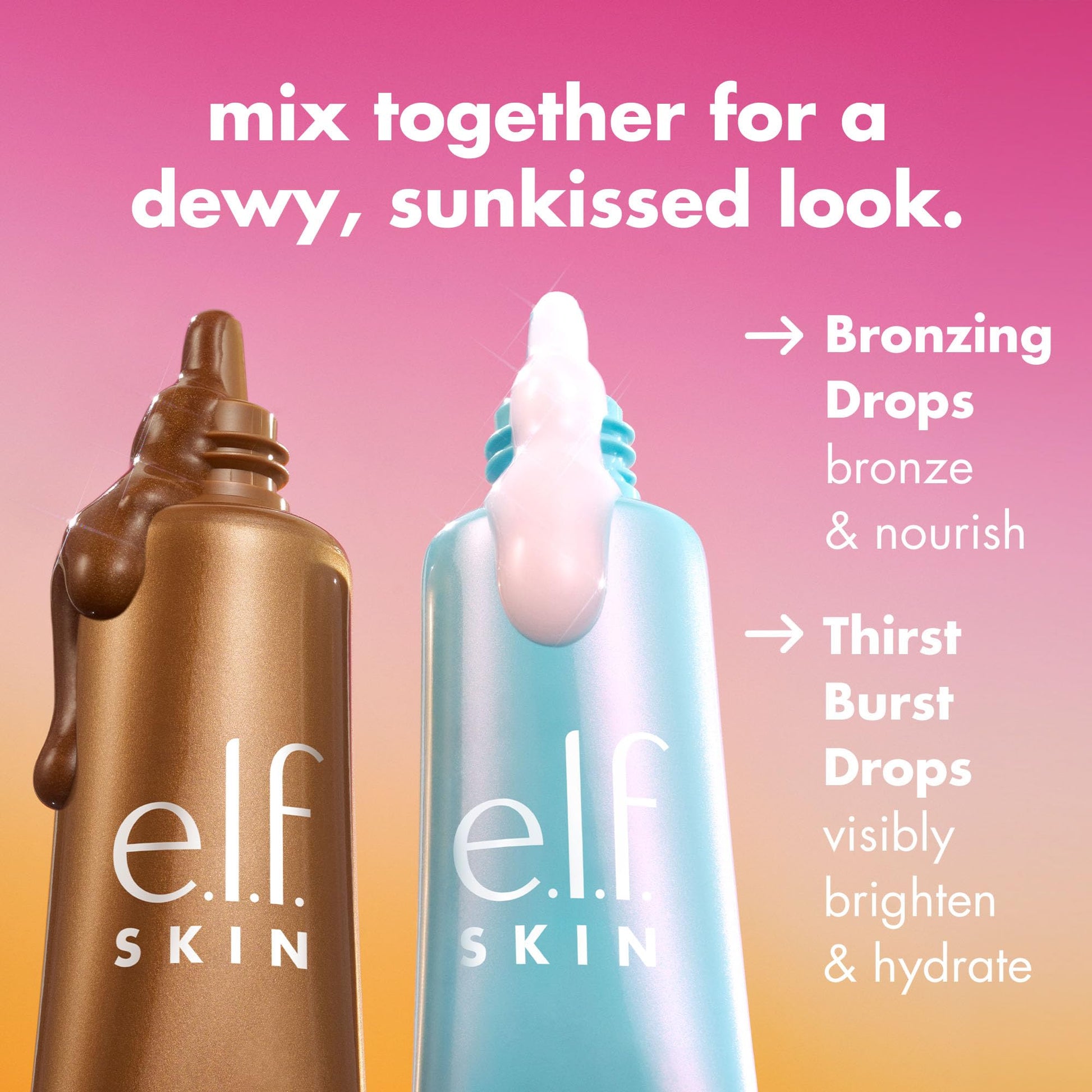 e.l.f. SKIN The Hottest Drops Duo, Holy Hydration! Thirst Burst & Bronzing Skincare Set, For A Dewy, Sun-Kissed Look, Vegan & Cruelty-Free e.l.f.Buy Supplements Australia