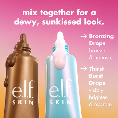 e.l.f. SKIN The Hottest Drops Duo, Holy Hydration! Thirst Burst & Bronzing Skincare Set, For A Dewy, Sun-Kissed Look, Vegan & Cruelty-Free e.l.f.Buy Supplements Australia