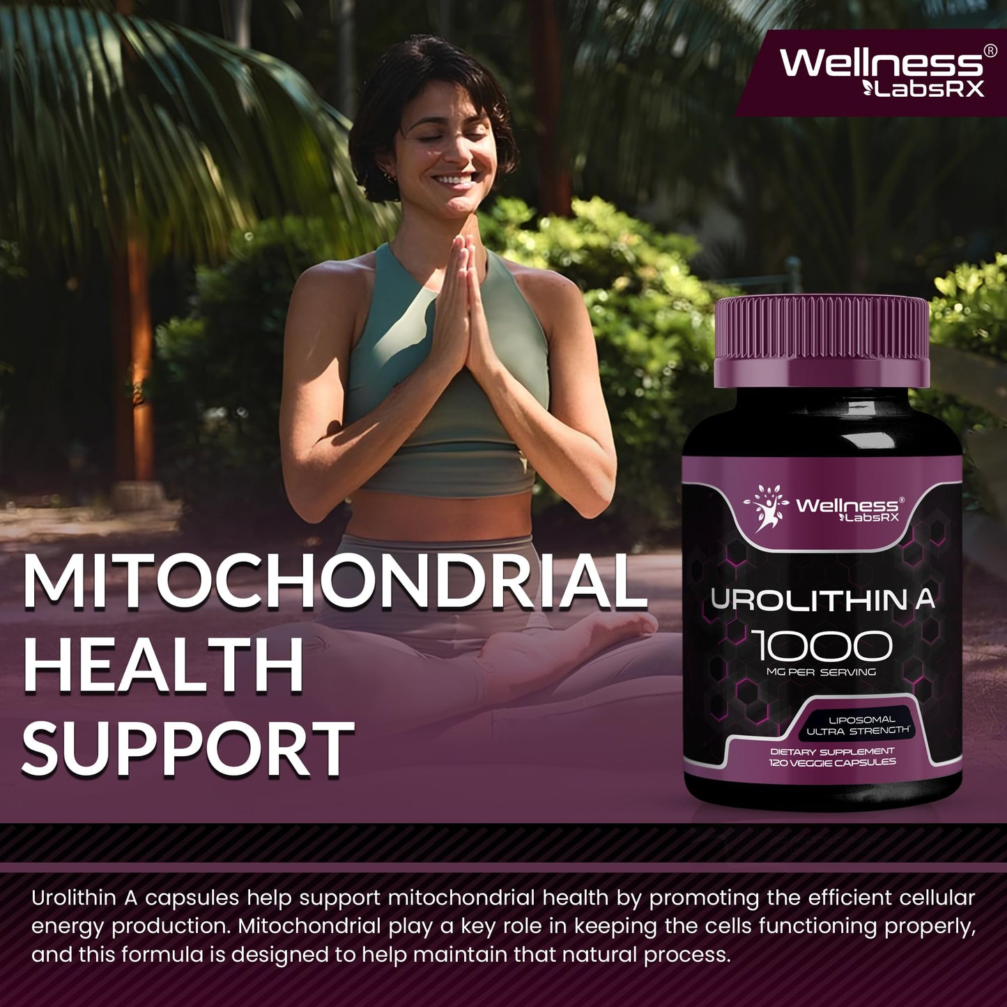 Urolithin A Supplement Capsules 1,000mg (98.9% Pure) – Advanced Urolithin A+ Formula for Cellular Renewal & Mitochondrial Support