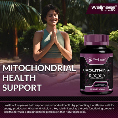 Urolithin A Supplement Capsules 1,000mg (98.9% Pure) – Advanced Urolithin A+ Formula for Cellular Renewal & Mitochondrial Support
