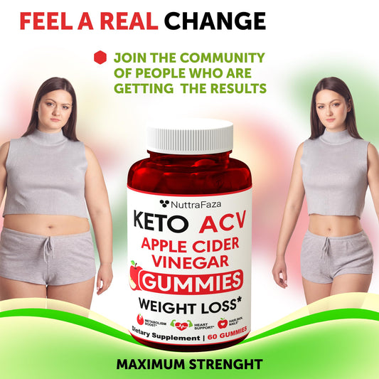 Keto ACV Gummies Advanced  - ACV Keto Gummies for Women and Men - Keto Gummies Supplement - Detox & Cleanse, Digestion