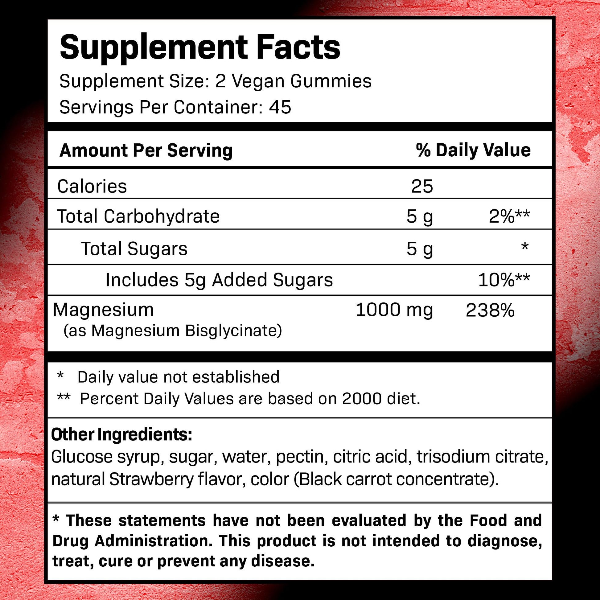 Magnesium Glycinate Gummies, 1000 mg - Magnesium Supplement to Support Relaxation, Heart Health - Chewable Calm Magnesio Gummies for Adults, Glicinato De Magnesio - Strawberry Flavor WELLNESS LABSRXBuy Supplements Australia