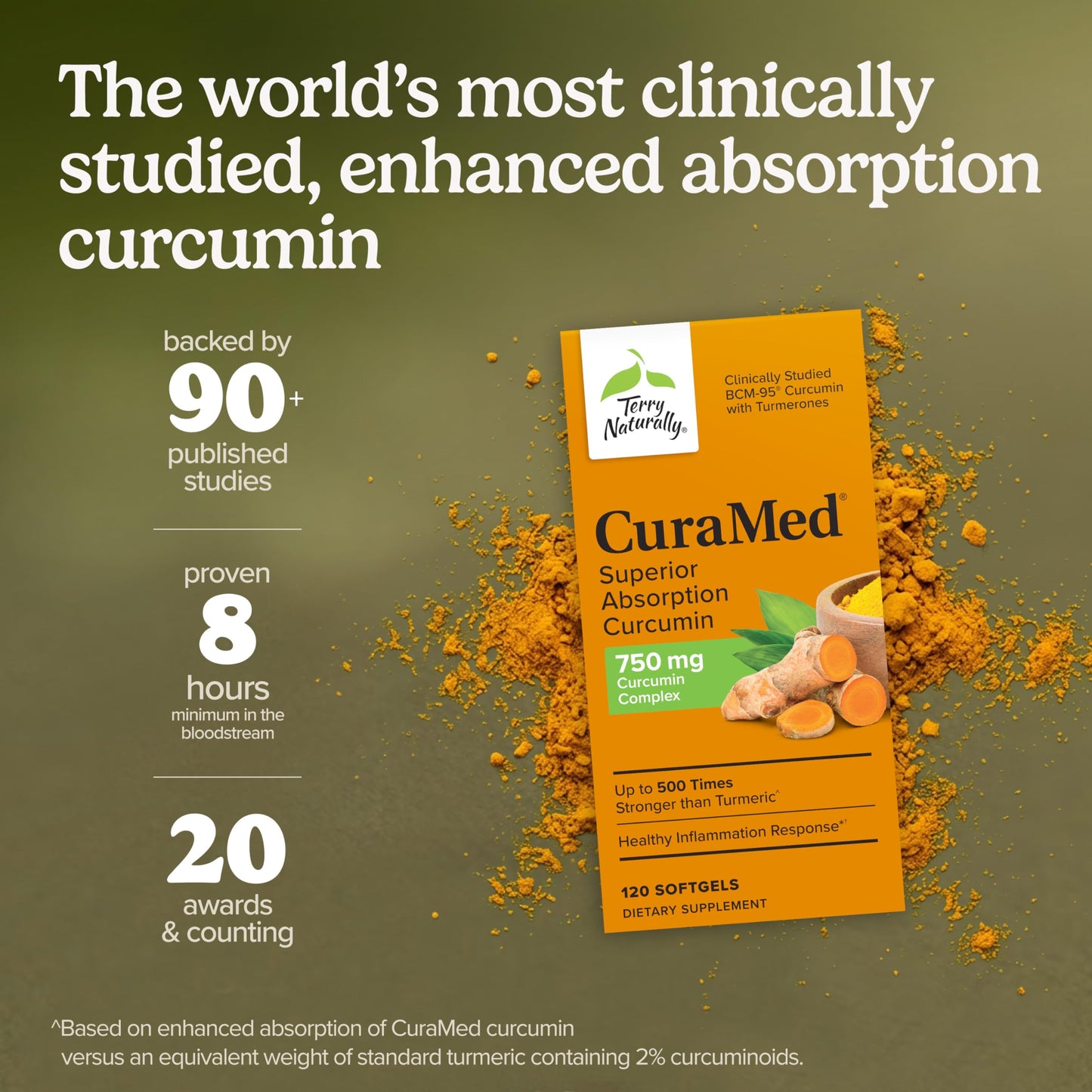 Terry Naturally CuraMed 750mg - Antioxidant Supplement for Brain & Heart Health Support - Dietary Supplement with High-Potency Curcumin Complex - Kidney, Liver & Immune Health Support - 30 Softgels Terry Naturally buy supplements Au
