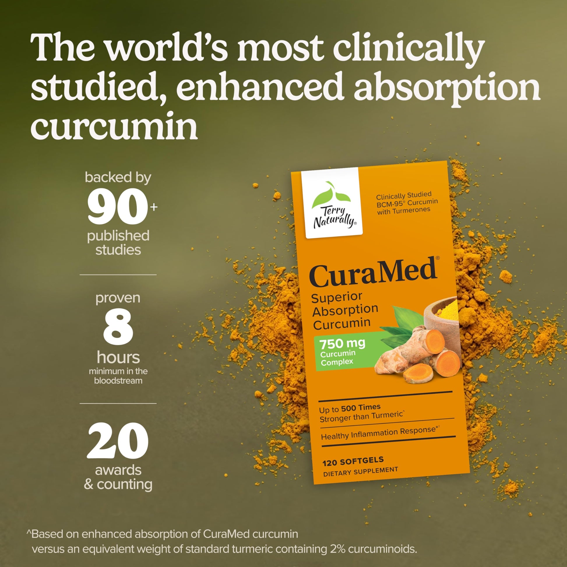 Terry Naturally CuraMed 750mg - Antioxidant Supplement for Brain & Heart Health Support - Dietary Supplement with High-Potency Curcumin Complex - Kidney, Liver & Immune Health Support - 30 Softgels Terry Naturally buy supplements Au