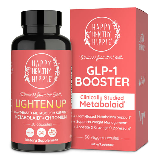 Happy Healthy Hippie GLP-1 Supplement (Metabolaid™ + Chromium) + Appetite Suppressant for Women | Metabolism Booster (AMPK) for Weight | Belly Fat Burner | Hunger & Cravings Control - 30 Vegan Caps Happy Healthy HippieBuy Supplements Australia