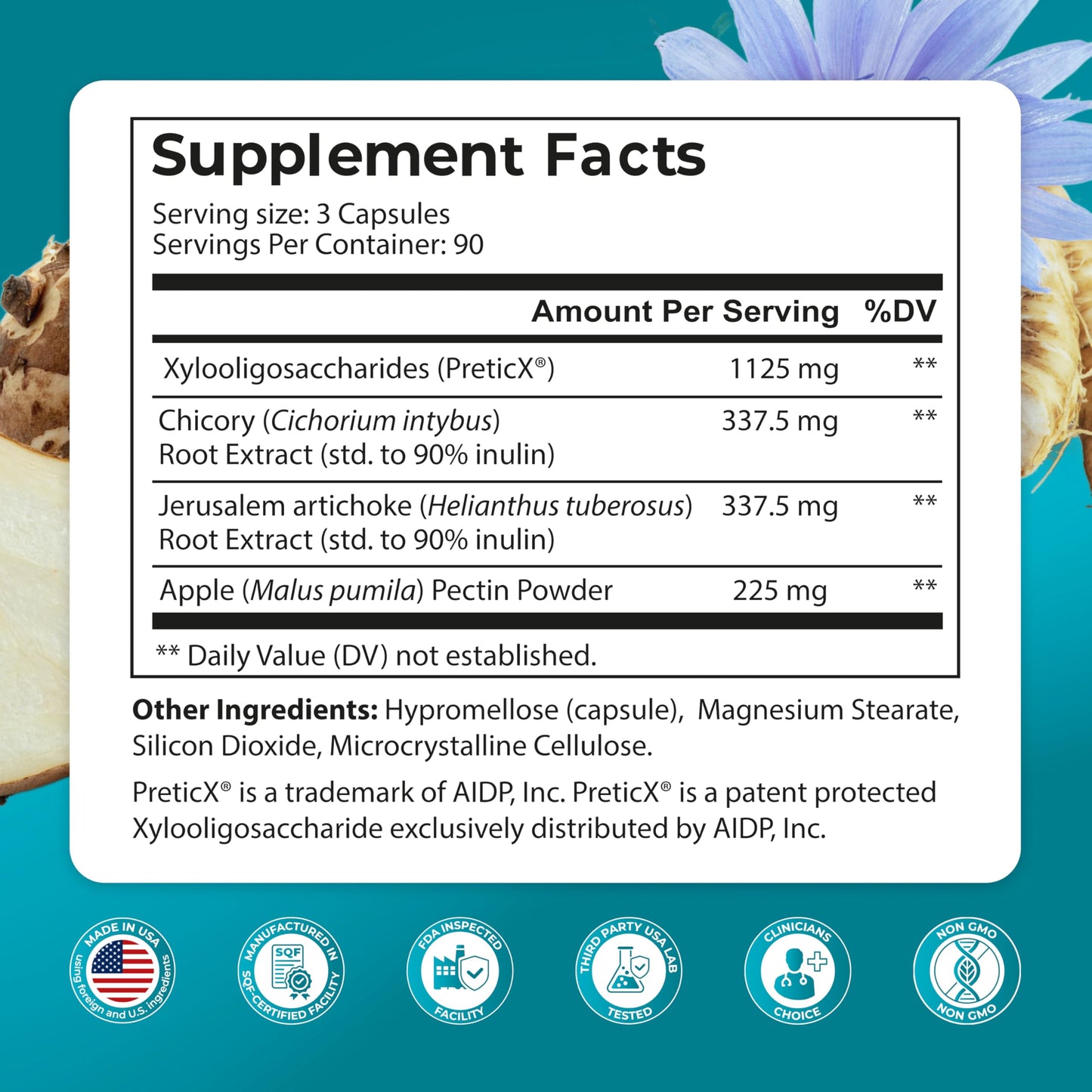 PUREHEALTH Research Improbiome - Prebiotic Fiber - Natural Support for Healthy Gut Prebiotics - Digestive Nutritional Supplements - with Jerusalem Artichoke, Apple Pectin & More - 90 Capsules PUREHEALTH RESEARCHBuy Supplements Australia