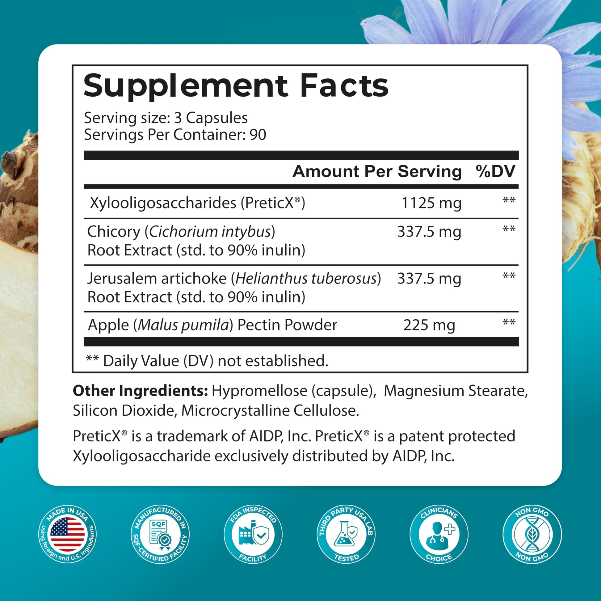 PUREHEALTH Research Improbiome - Prebiotic Fiber - Natural Support for Healthy Gut Prebiotics - Digestive Nutritional Supplements - with Jerusalem Artichoke, Apple Pectin & More - 90 Capsules PUREHEALTH RESEARCHBuy Supplements Australia