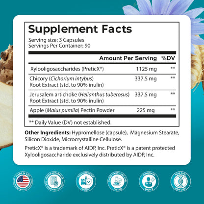 PUREHEALTH Research Improbiome - Prebiotic Fiber - Natural Support for Healthy Gut Prebiotics - Digestive Nutritional Supplements - with Jerusalem Artichoke, Apple Pectin & More - 90 Capsules PUREHEALTH RESEARCHBuy Supplements Australia