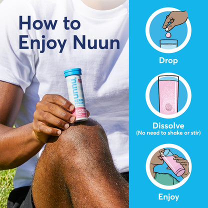 Nuun Immunity Electrolyte Tablets with Vitamin D, C, E, & A, Ginger, Elderberry, Magnesium & 4 Other Essential Electrolytes, Vegan, Blueberry Tangerine & Orange Citrus, 4 Pack (40 Servings Total)