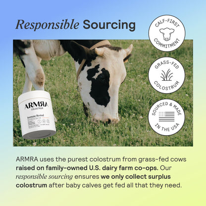 ARMRA Colostrum Powder | Unflavored | Gut Health & Bloating | Skin & Hair | Immunity | Keto, Gluten & Fat-Free | 30 Servings