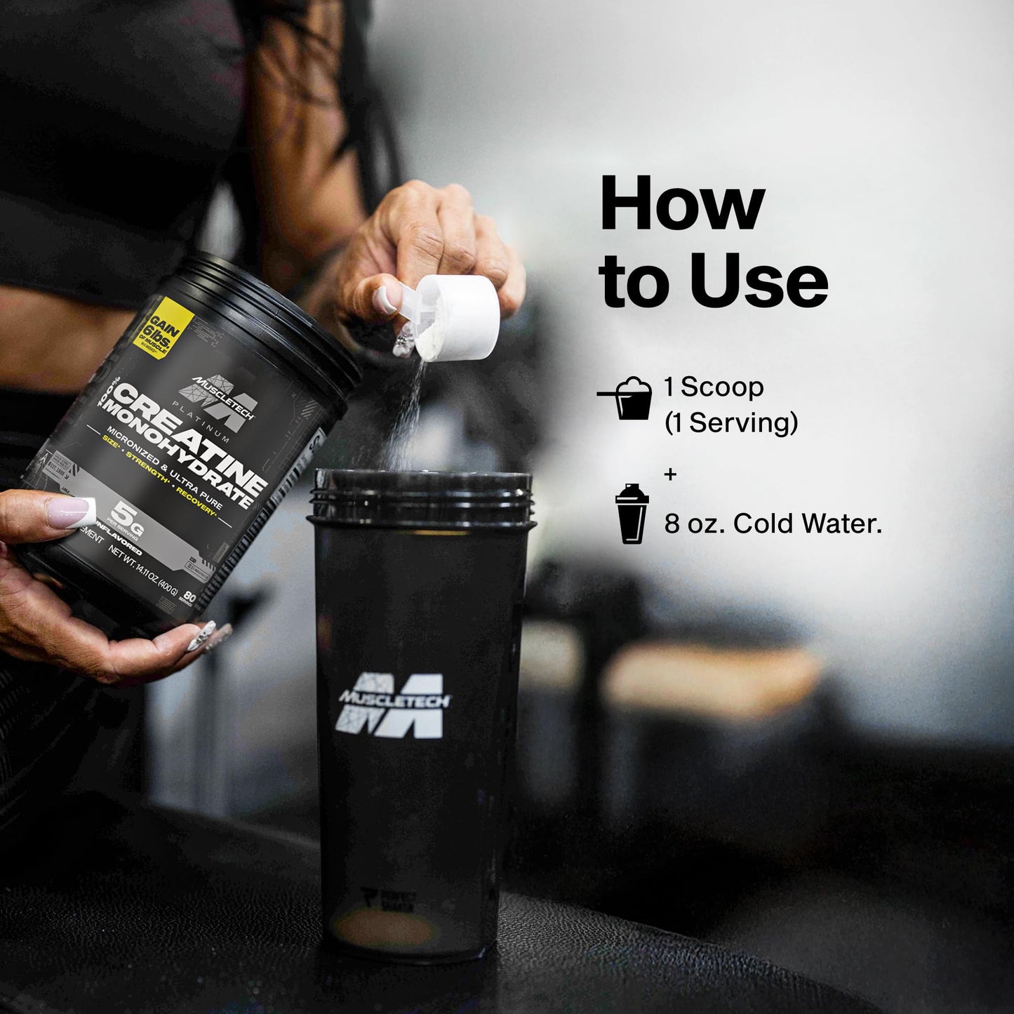 MuscleTech Creatine Monohydrate Powder, Platinum Pure - Unflavored Micronized Creatine for Men & Women - Workout Supplements for Performance, Muscle Recovery & Builder