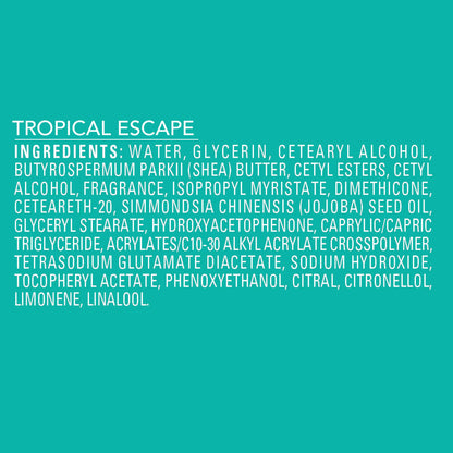 Jergens Shea Fusion Tropical Escape Body Lotion, Moisturizer with Shea Butter & Vitamin E, 14 Fl Oz