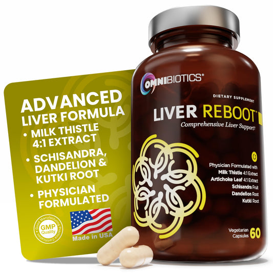 OmniBiotics Liver Cleanse Detox & Repair Supplement – Milk Thistle, Dandelion Root, Alpha Lipoic Acid, Artichoke Extract, Schisandra, Silymarin – 60 Vegan Capsules OmniBiotics buy supplements Au
