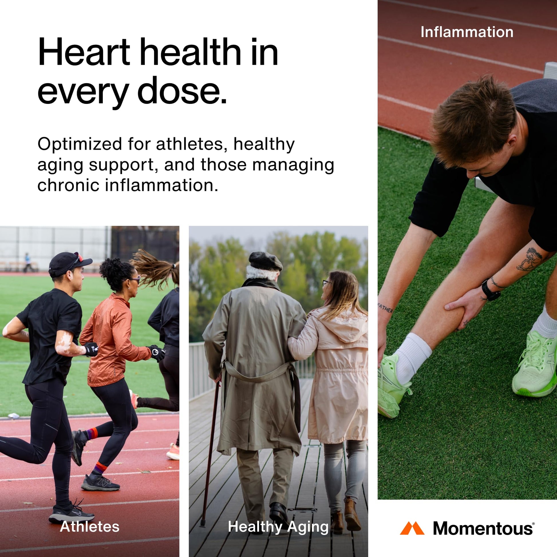 Momentous Omega-3 Fish Oil - High-Potency EPA & DHA Supplement for Men & Women - Supports Heart, Joint, & Brain Health - NSF Certified for Sport - Non-GMO - Gluten-Free - 1,600 mg - 30 Servings MomentousBuy Supplements Australia