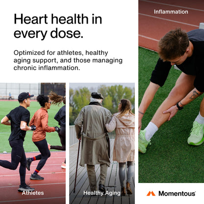 Momentous Omega-3 Fish Oil - High-Potency EPA & DHA Supplement for Men & Women - Supports Heart, Joint, & Brain Health - NSF Certified for Sport - Non-GMO - Gluten-Free - 1,600 mg - 30 Servings MomentousBuy Supplements Australia