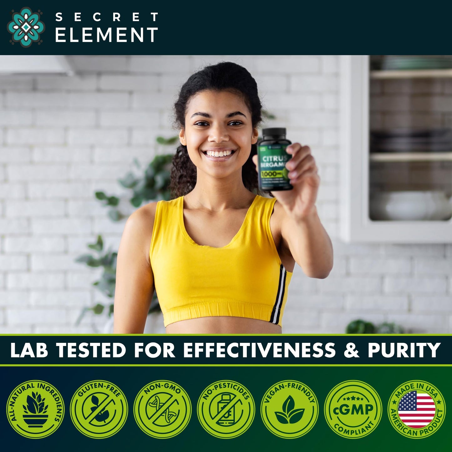 (2 PACK) Citrus Bergamot Extract 1000mg - Citrus Bergamot Supplement for Circulatory Health, Immunity, and Graceful Aging - 2x the potency of Citrus Bergamot 500mg