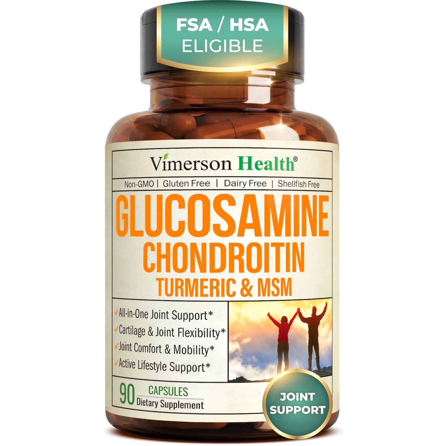 Glucosamine Chondroitin MSM – Joint Support Supplement for Women and Men with Glucosamine Sulfate 1500 mg, Chondroitin and MSM – for Cartilage, Joint Health and Flexibility – 90 Capsules Vimerson Health buy supplements Au