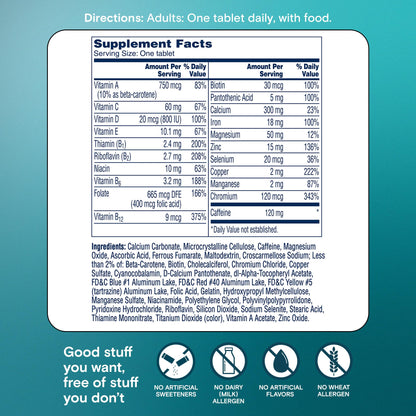 One A Day Women's Active Metabolism Daily Essential, Multivitamin for Women, Metabolism Support, Vitamins for Women with All 8 B-Vitamins