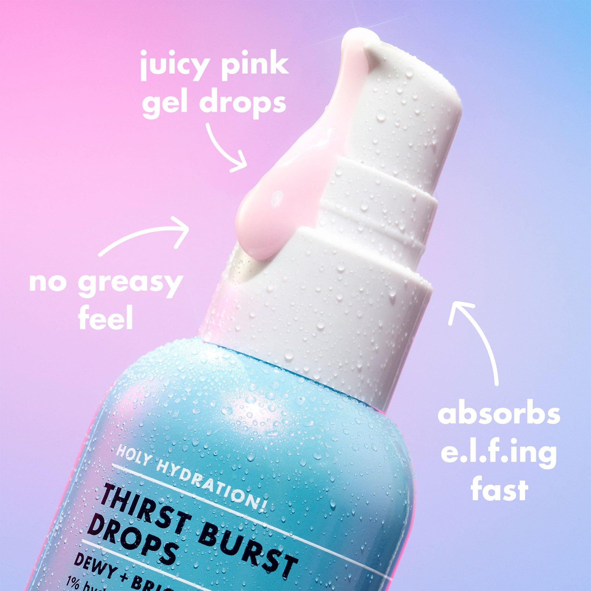 e.l.f. SKIN Holy Hydration! Thirst Burst Drops, Serum For A Radiant Complexion Instantly & Over Time, Made With Hyaluronic Acid, Vegan & Cruelty-Free e.l.f.Buy Supplements Australia