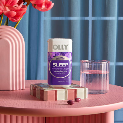 OLLY Ultra Strength Sleep Softgels, 10mg Melatonin, L-Theanine, Chamomile, Magnesium, Lemon Balm, Supports Deep Restful Sleep