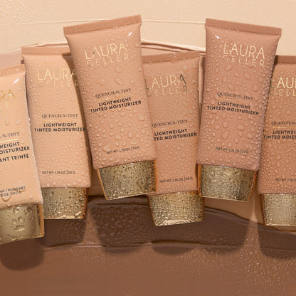 LAURA GELLER NEW YORK Quench-n-Tint Tinted Moisturizer - Sheer to Light Buildable Coverage - Natural Glow Finish - Lightweight Formula