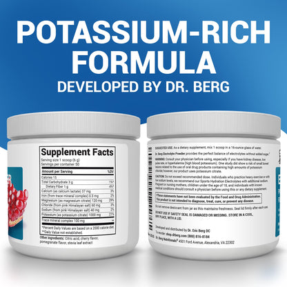 Dr. Berg Zero Sugar Hydration Keto Electrolyte Powder - Enhanced w/ 1000 mg of Potassium & Real Pink Himalayan Salt (NOT Table Salt)