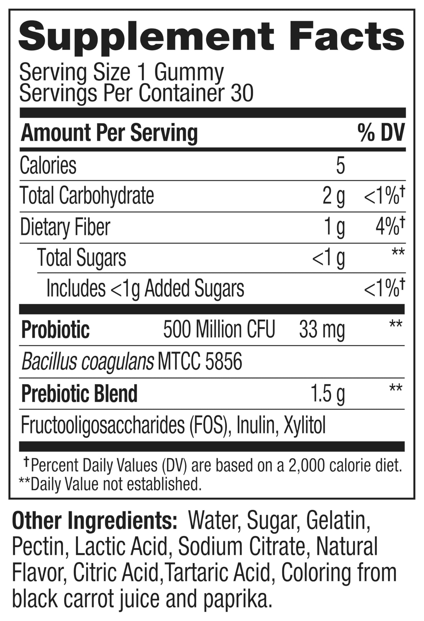 OLLY Probiotic + Prebiotic Gummy, Digestive Support and Gut Health, 500 Million CFUs, Fiber, Adult Chewable Supplement