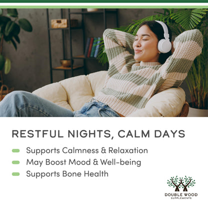 Magnesium Glycinate 400mg | 180 Capsules | Sleep, Muscle, & Heart Support | Vegan, Third Party Tested, Gluten Free, Non-GMO, by Double Wood Supplements Double Wood SupplementsBuy Supplements Australia