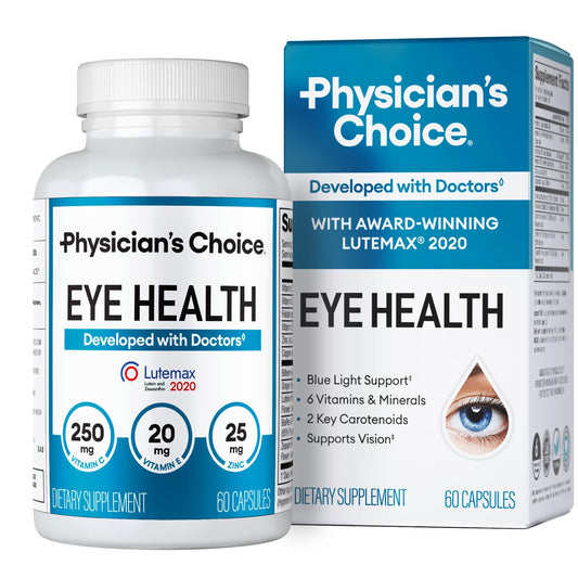 Physician's Choice Eye Health - Lutein, Zeaxanthin & Bilberry Extract - Supports Eye Strain, Dry Eyes, and Vision Health - 2 Award-Winning Clinically Proven Eye Vitamin Ingredients - Carotenoid Blend Physician's CHOICEBuy Supplements Australia