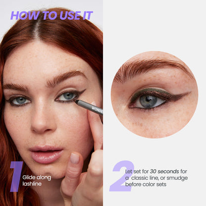 Wonderskin Eyeliner Pencil, 1440 Longwear Deep Purple Eyeliner Pencil - Waterproof, Sharpenable & Smudge Proof