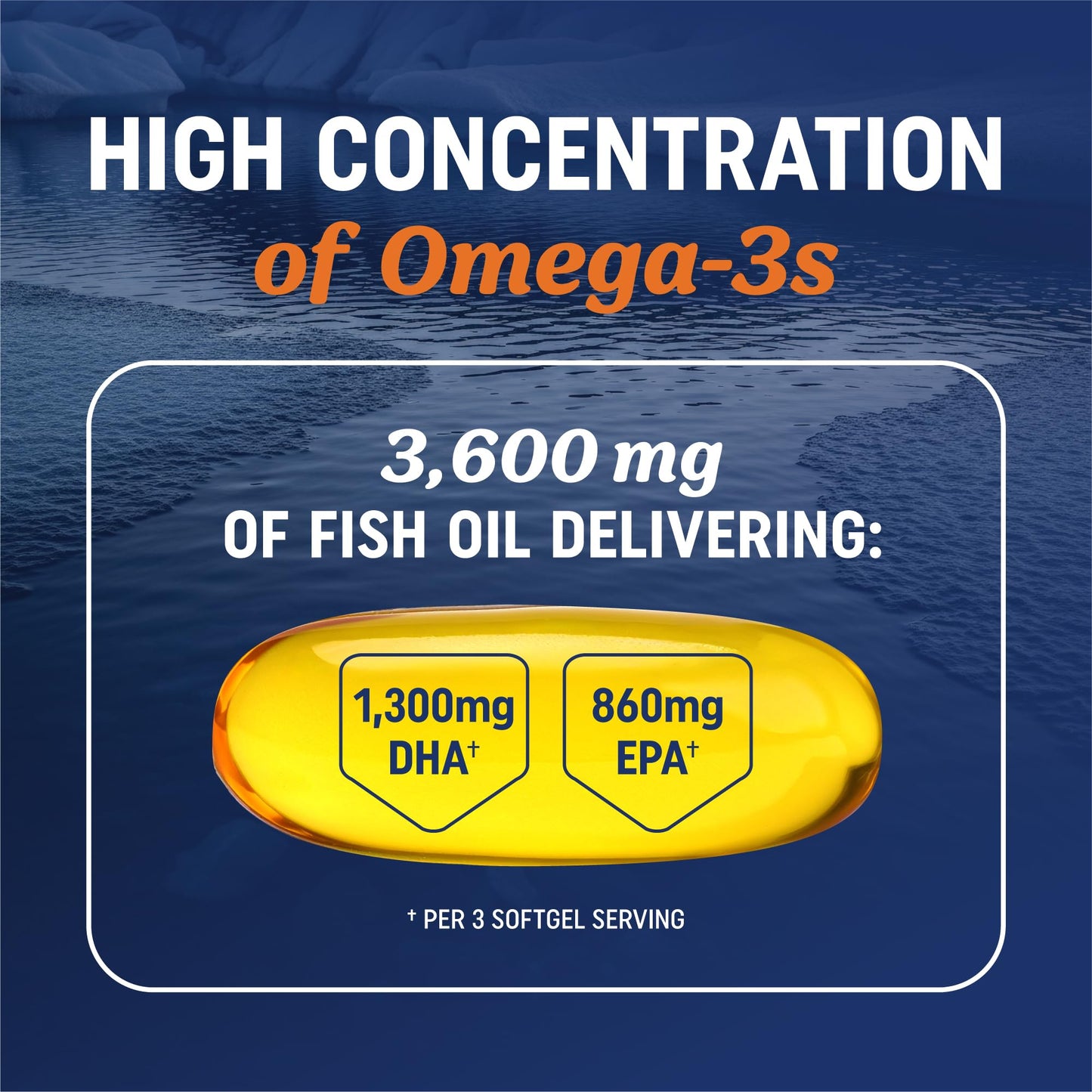 Triple Strength DHA Omega 3 Fish Oil 3600 mg | Over 2100mg Omega-3 Fatty Acids with 860mg of DHA | 1300mg EPA | Best Essential Fatty Acids | Premium Wild Caught & Burpless Fish Oil | 120 ct. MAV NUTRITIONBuy Supplements Australia