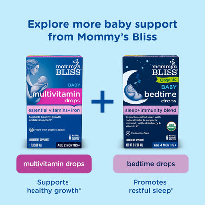 Mommy's Bliss Baby Probiotic Drops Everyday - Gas, Constipation, Colic Symptom Relief - Newborns & Up