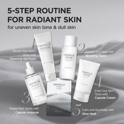 SKIN1004 Tone Balancing Capsule Ampoule, Niacinamide & Centella Serum for Face, Korean Hydrating Facial Serum for Unevne Skin Tone