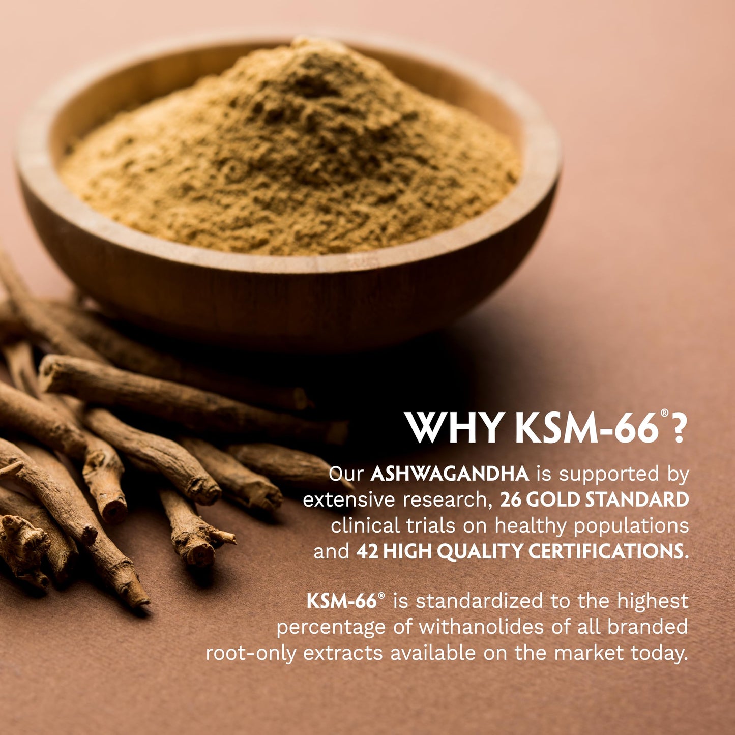 TRIBE ORGANICS Ashwagandha KSM 66 Pure Organic Root Powder Extract Ayurvedic Supplement - Focus, Mood Support, Increase Energy, Strength, 600mg of Natural KSM66