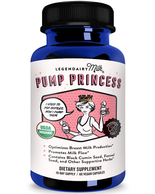 Legendairy Milk Pump Princess Lactation Supplement - Breastfeeding Supplements for Milk Supply Increase and Milkflow - Organic Black Cumin, Fennel and Dill Seeds, Fenugreek Free - 60 Capsules Legendairy MilkBuy Supplements Australia