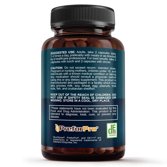 Premium 4-in-1 Probiotic Prebiotic, Postbiotic & Digestive Enzymes for Men & Women – Supports Gut, Digestion & Immunity –Complete Gut Health with Pre, Post